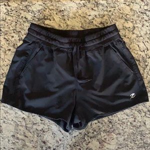 Black running shorts